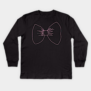 Pink Bow Ribbon Kids Long Sleeve T-Shirt